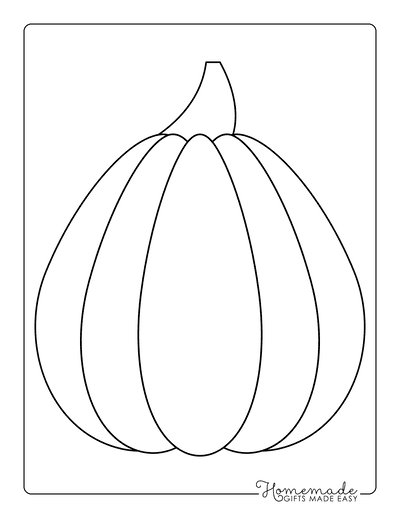 Pumpkin Outline 6 Large Template