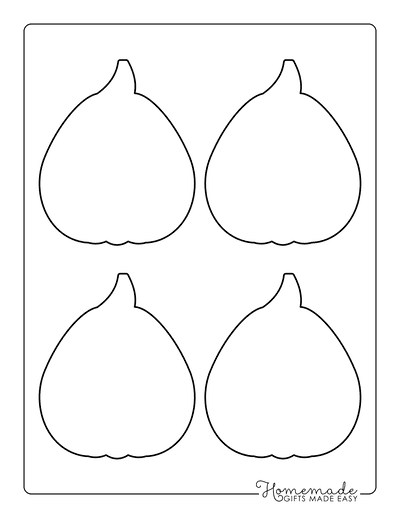 Pumpkin Outline 6 Small Blank