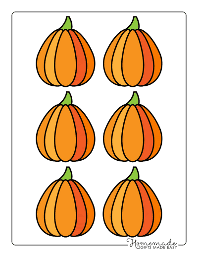 Pumpkin Outline 6 Xsmall Color
