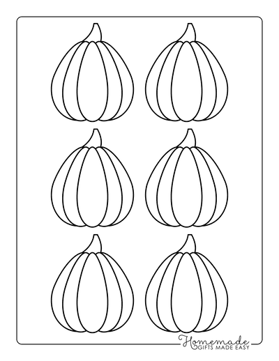 Pumpkin Outline 6 Xsmall Template