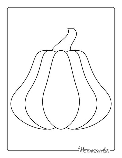 Pumpkin Outline 7 Large Template