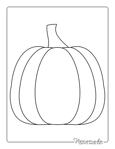 Pumpkin Outline 8 Large Template
