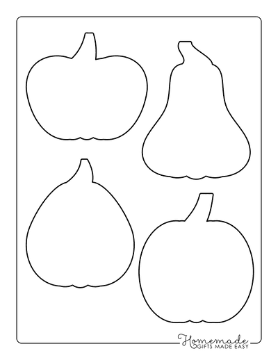 Pumpkin Outline Assorted 2 Blank