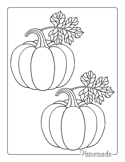 Pumpkin Template Printable With Leaf Medium Template