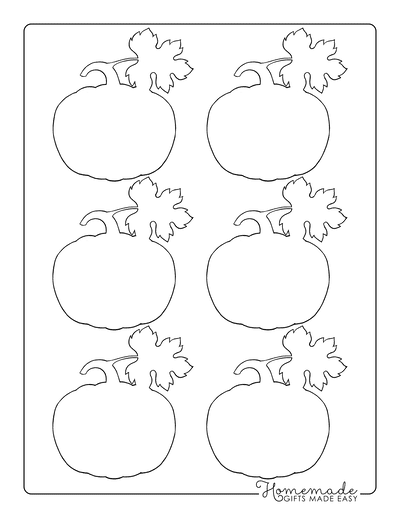 Pumpkin Template Printable With Leaf Xsmall Blank