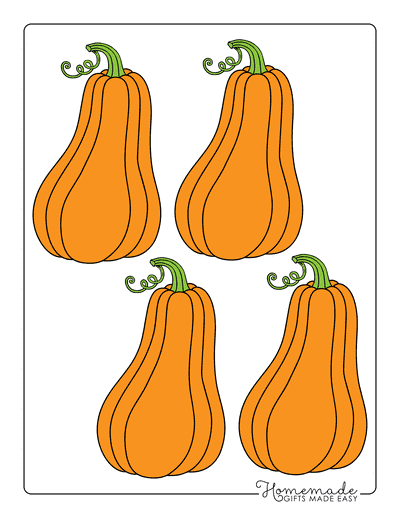 Pumpkin Template Printable With Vine Small Color