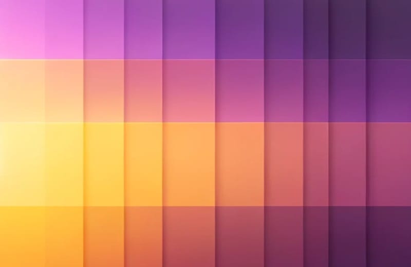 purple and yellow make mauve and brown color swatches