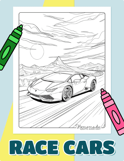 Race Car Coloring Pages