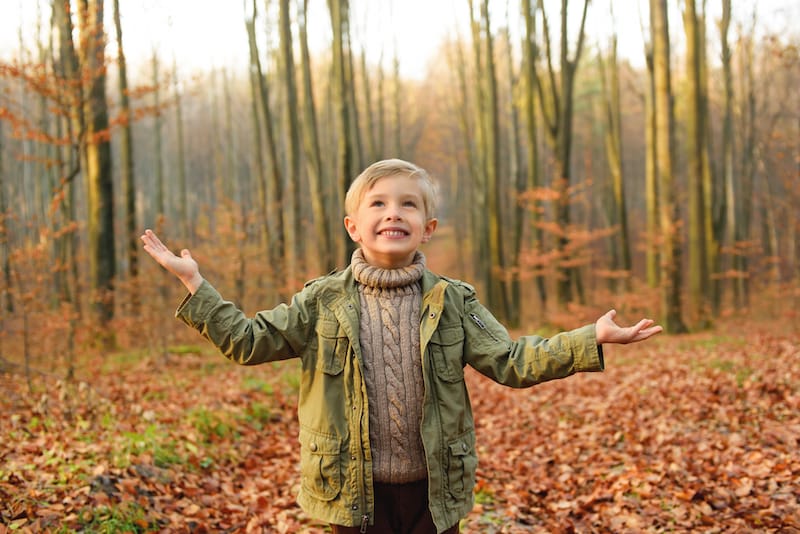 religious birthday wishes boy in woodland