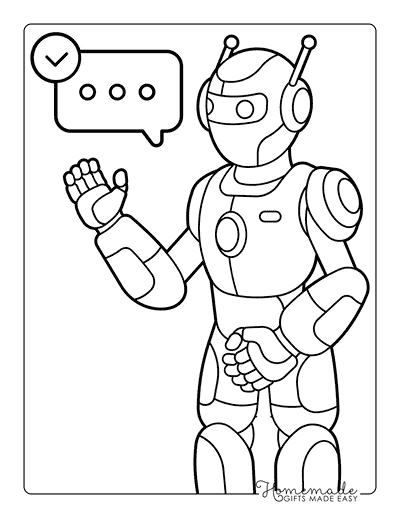 Robot Coloring Pages Cool Robot Coworker