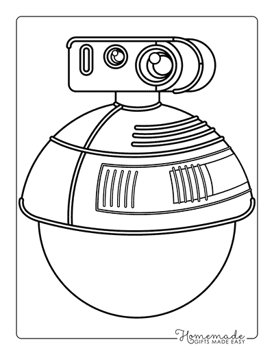 Robot Coloring Pages Easy Cute Cool Robo Ball