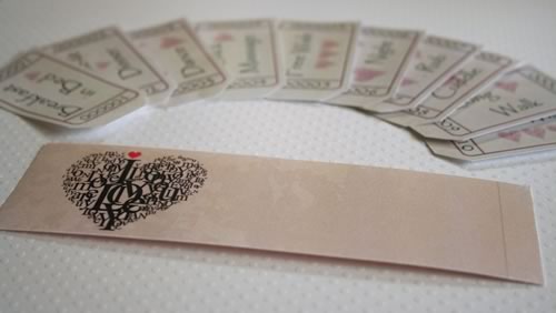 romantic coupons booklet cover assembly