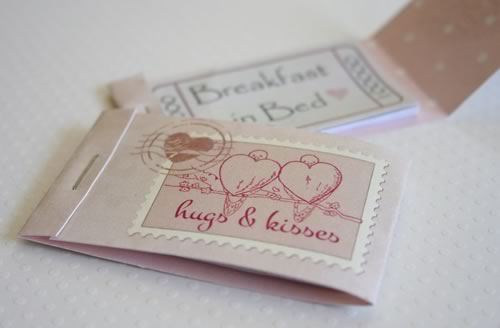 romantic coupons booklet cover assembly