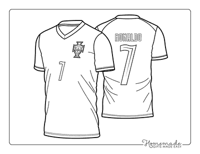 Ronaldo Coloring Pages Cristiano Ronaldo Cr7 2026 World Cup Jersey