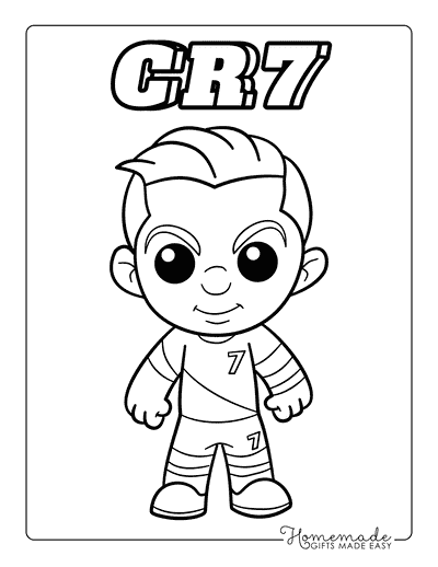 Ronaldo Coloring Pages Easy Cute Ronaldo Coloring Page for Kids