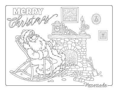 50 best santa coloring pages for kids  adults  free