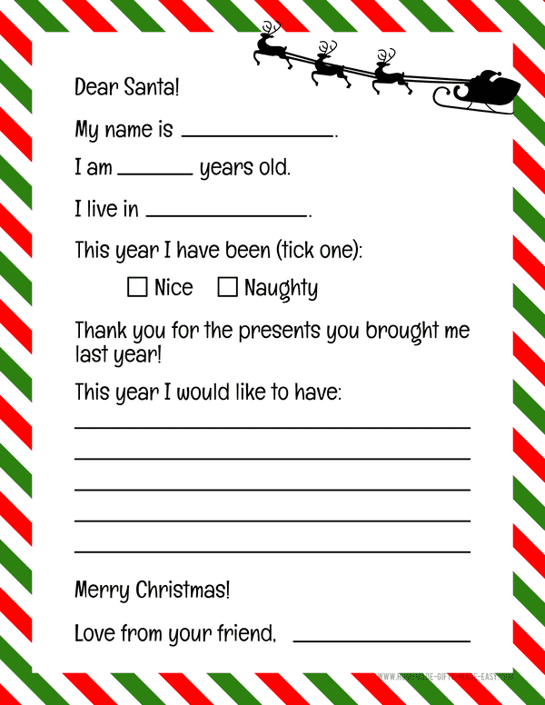 Quick & Easy Santa Letter Templates - Customize & Print for FREE