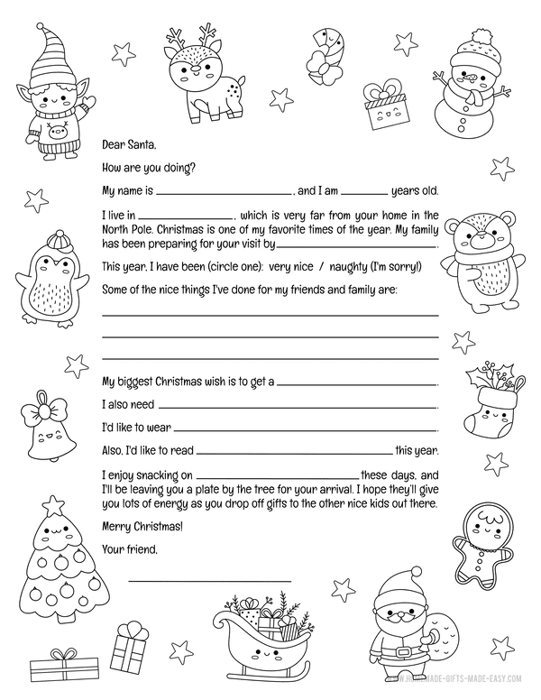 Quick & Easy Santa Letter Templates - Customize & Print for FREE Quick & Easy Santa Letter Templates - Customize & Print for FREE