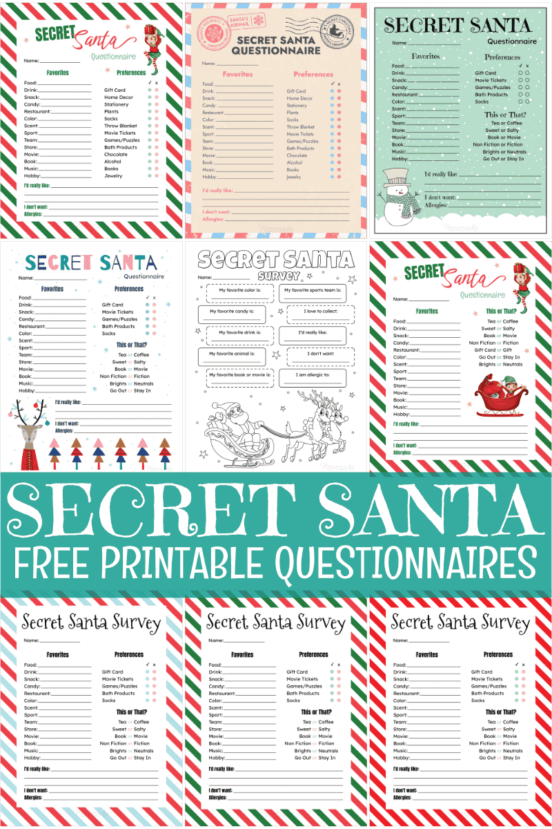 Free Office Secret Santa Rules Printable