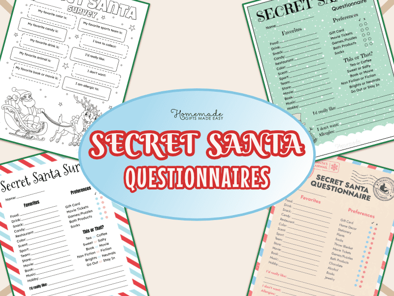 free printable secret santa form