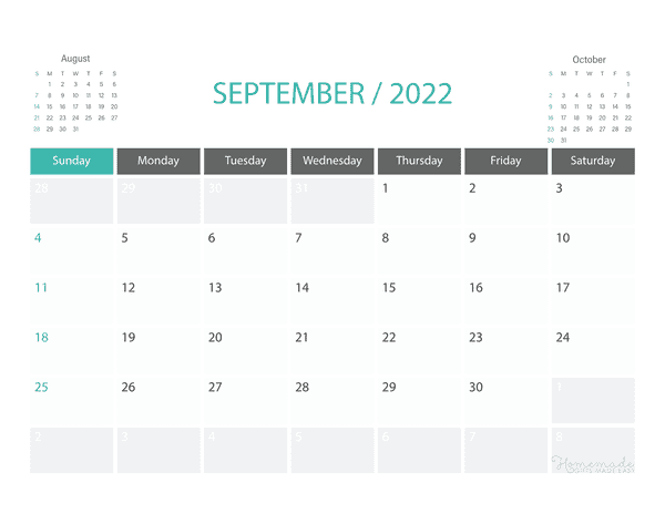 september 2022 calendar free printable with holidays