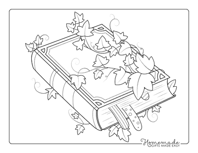 September Coloring Pages Aesthetic Book in Ivy
