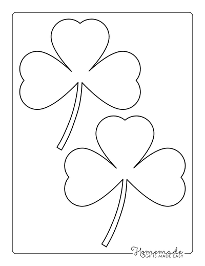 Shamrock Template 3 Leaf Heart Medium