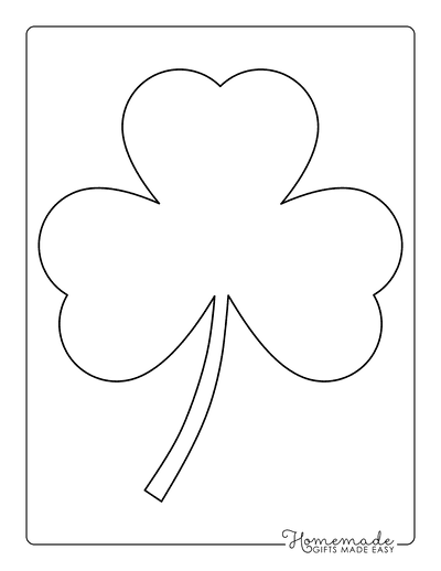 Shamrock Template 3 Leaf Large