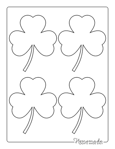 Shamrock Template 3 Leaf Small