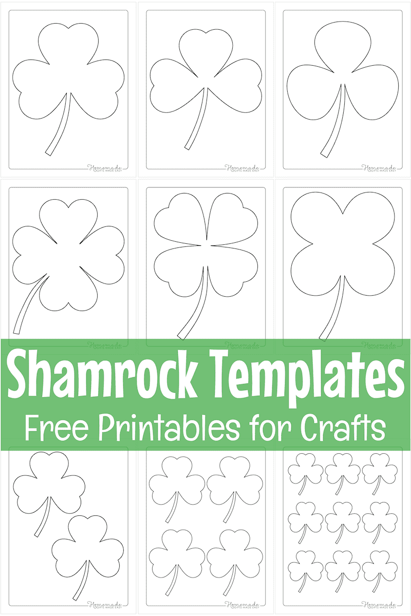 free printable shamrock templates