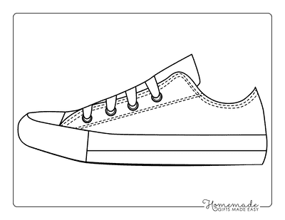 Shoe Coloring Pages Clean Converse Tennis Shoes
