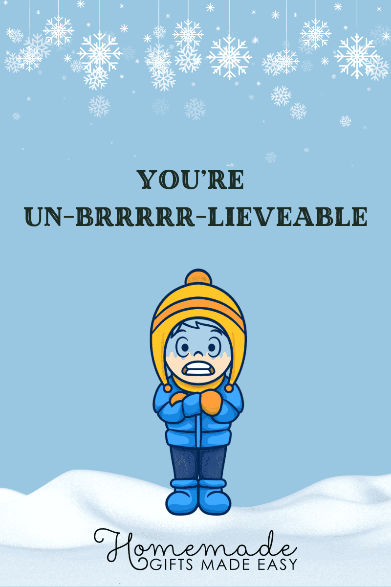 snow puns you're unbrrlievable