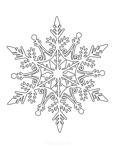 Best Snowflake Coloring Pages & Free Snowflake Templates