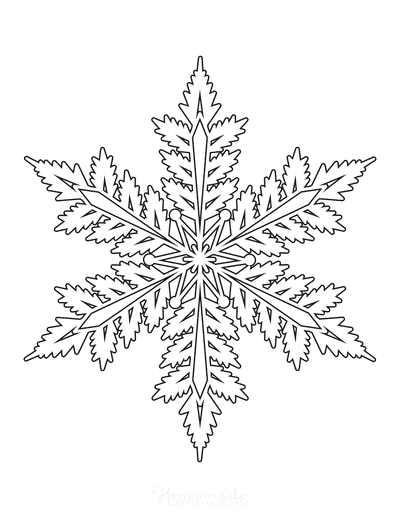 Snowflake Coloring Page Detailed 4
