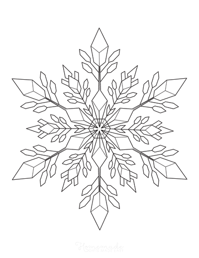 Snowflake Coloring Page Detailed 5