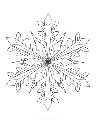 Snowflake Coloring Page Detailed 6