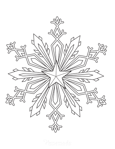 Snowflake Coloring Pages - Superstar Worksheets