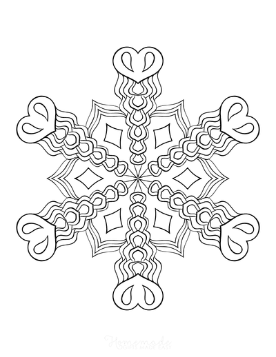 Snowflake Coloring Page for Adults Intricate 10