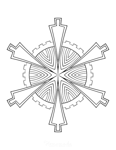 Snowflake Coloring Page for Adults Intricate 11
