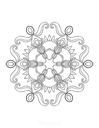 Snowflake Coloring Page for Adults Intricate 13