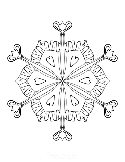 Snowflake Coloring Page for Adults Intricate 16