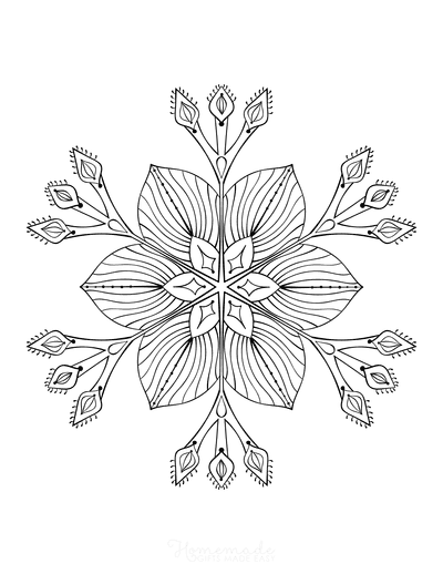 Snowflake Coloring Page for Adults Intricate 18