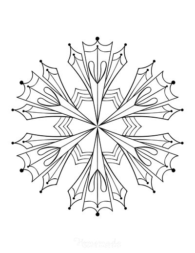 Snowflake Coloring Page for Adults Intricate 2