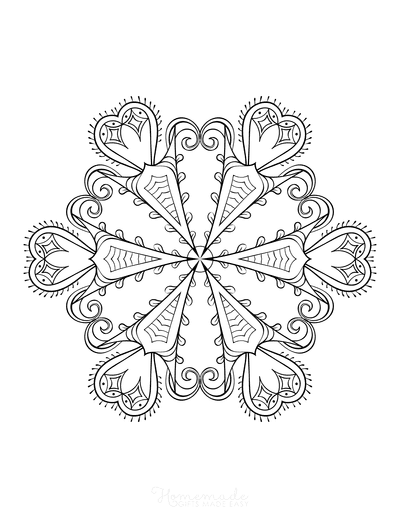 Snowflake Coloring Page for Adults Intricate 20