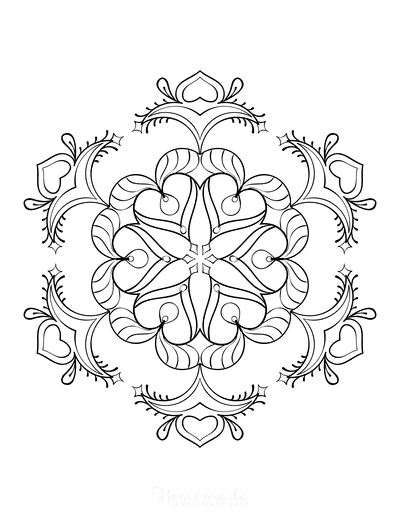 Snowflake Coloring Page for Adults Intricate 24
