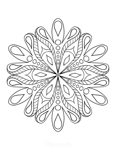 Snowflake Coloring Page for Adults Intricate 25