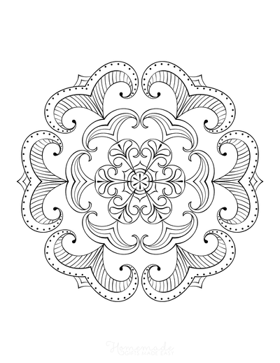 Snowflake Coloring Page for Adults Intricate 4