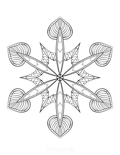 Snowflake Coloring Page for Adults Intricate 5