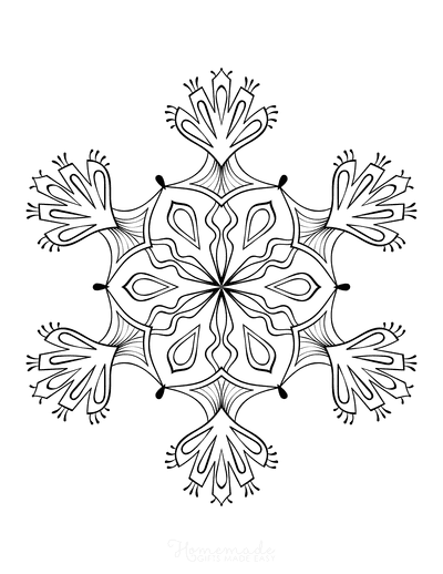 Snowflake Coloring Page for Adults Intricate 6