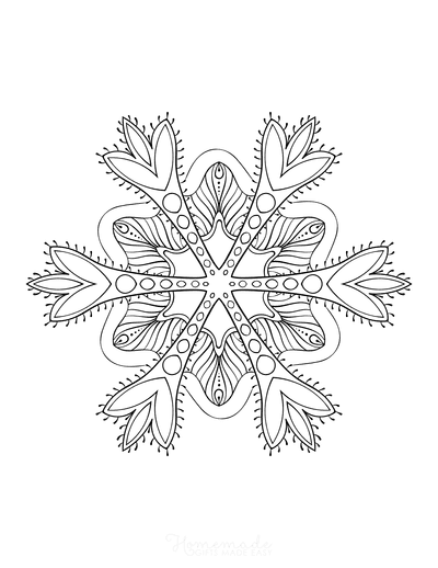 Snowflake Coloring Page for Adults Intricate 8